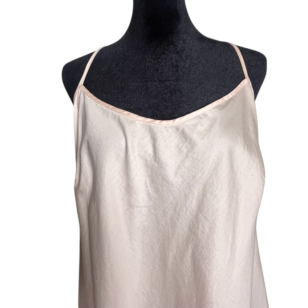 NWT Everyday Ritual Sloan T-Back Nightgown - Champagne Cotton Sateen — Large - Picture 10 of 13